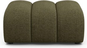 Taburet verde cu tapițerie din chenille Lupine – Micadoni