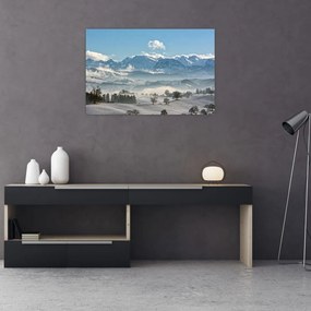 Tablou cu munții înzăpeziți (90x60 cm)