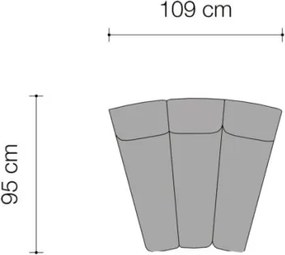 Modul canapea design LUX Lando, Catifea albastra