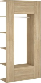 vidaXL Dulapuri de hol, 2 buc., stejar sonoma, lemn prelucrat