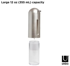 Dozator de săpun lichid argintiu din plastic 350 ml Penguin – Umbra