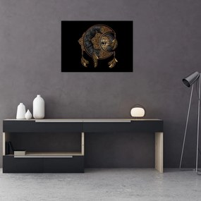 Tablou pe sticlă - Ochiul magic (70x50 cm)