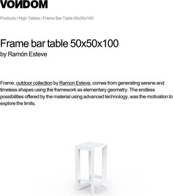 Masa de bar exterior / interior design modern premium FRAME BAR TABLE 54075 Vondom