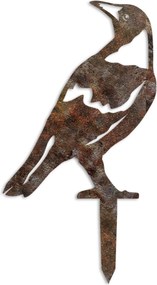 Decoratiune gradina BIRD A-01, maro, metal, 27x35 cm