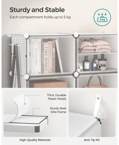Raft modular cu compartimente BOXIFY, alb