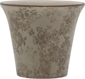 Ghiveci din ceramica, cu motive florale, D14.5cm, Melun