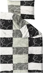 Lenjerie de pat creponata KASPARO BLEND gri Dimensiune lenjerie de pat: 70 x 90 cm | 140 x 200 cm