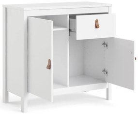 Comodă albă joasă 82x80 cm Madrid – Tvilum