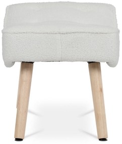 Taburet Bouclé WT2, alb