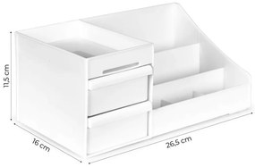 Organizator cosmetice 26,5 x 16 x 11,5 alb