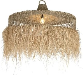 Lustră plafonieră din fibre naturale, 125×125×54 cm, „Palma"