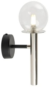 Lampă de perete DAISY 1xG9/12W/230V crom lucios/negru/transparent