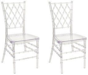Set 2 buc. scaune de sufragerie CLARO (transparent). 1022823
