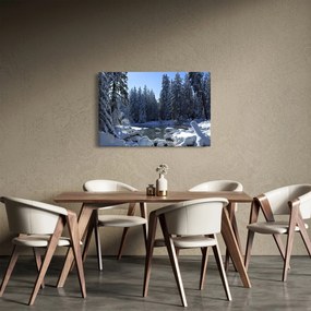 Tablou pădurii înzăpezite (90x60 cm)