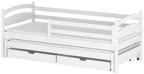 Pat pentru copii 80 x 180 cm Tiana (cu somieră și sp. depozitare) (Alb). Promo -10%. 1012993
