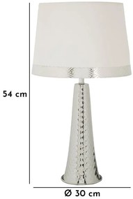 Mauro Ferretti Lampă De Masă Tower Argintie Cm 30 X 52 | Aosom Romania