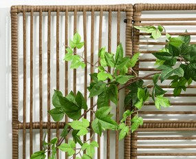 Outsunny Suport pentru plante cu treiis, coș rectangular inferior din rășină împletită și oțel dim. 103L x 29l x 103Î cm | Aosom Romania