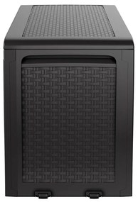 Keter Cutie de depozitare pentru grădină SamoaRattan antracit 270 l, 117 x 57 x 45 cm