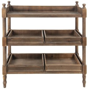 Consola natur, din lemn, cu 4 sertare, Charpente