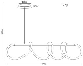 Lustră LED pe cablu ONLI AMANDA LED/40W/230V 4500K crom mat