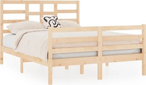 vidaXL Cadru de pat, 140x190 cm, lemn masiv