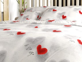 Lenjerie de pat din microfibra HEARTIZIA svetle gri Dimensiune lenjerie de pat: 70 x 90 cm | 140 x 220 cm