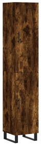 3198814 vidaXL Dulap înalt, stejar fumuriu, 34,5x34x180 cm, lemn prelucrat