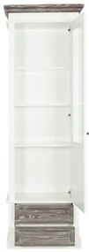 Vitrina Cabana Alb Si Antracite, Dreapta, 66.3 Cm
