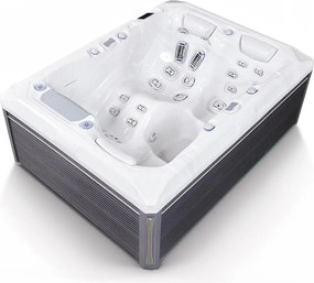 Minipiscina jacuzzi 3 persoane 32 jeturi hidromasaj, WiFi, sistem audio, 160 x 215 cm, Wellis Teide Life Deluxe