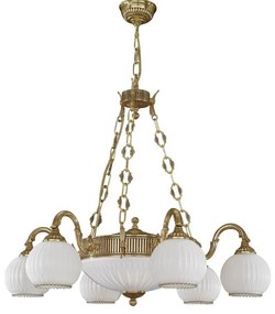 Lustra clasia din alama 6+2 design italian 9300