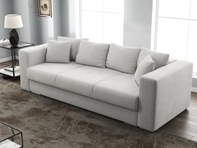 Canapea extensibilă dumonde cu ladă de depozitare si sezut confortabil din spuma high-density, Gloria Zoom Cream 240x100 cm