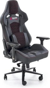 Scaun gaming BALDUR, negru, piele ecologica/metal, 80x75x129/134 cm