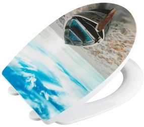 Capac WC 36,5 x 45 cm Easy-Close (cu închidere automată) Boat – Wenko
