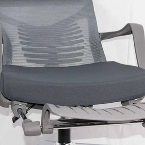 Scaun ergonomic SYYT 9502 gri, rabatabil cu suport de picioare