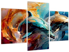 Tablou - Pictură de delfin (90x60 cm)
