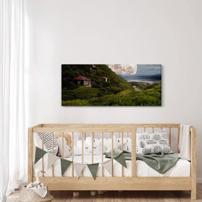 Tablou - peisaj cu luna (120x50 cm)