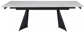 Masa extensibila Laconi alb/negru L160-220xl90 cm