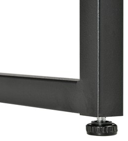 HOMCOM Noptiera Moderna Stil industrial cu Sertar Masuta de Sufragerie din Lemn Otel, 53x41,5x37cm, Sertar din Otel Gri