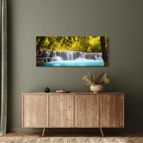 Tablou - Cascadă, cu culori strălucitoare (120x50 cm)