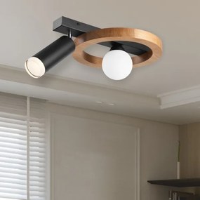 Spot OTIS 1xG9/5W/230V + 1xE27/15W/230V stejar