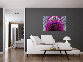 Tablou abstrac - crengi violete (90x60 cm)