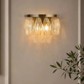 Aplica de perete Alba 2Lt, antic brass/ champagne