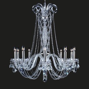 Lustra 10 brate cristal Bohemia L11 918/10/1-A SILVER LIP