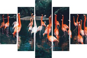 Tablou - turmă de flamingo (150x105 cm)