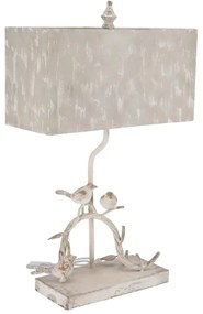 Lampa Shabby Chic Birds metal si rasina h 63 cm