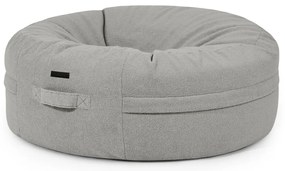 Fotoliu bean bag gri deschis cu tapițerie din țesătură bouclé Roll 135 – SLOWDOWN