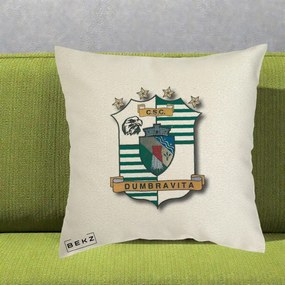 Perna Personalizata CSC Dumbravita Fotbal, 40x40 cm, Ecru, Husa Detasabila, Perna Inclusa, BEKZ®