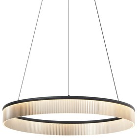 Lampă suspendată modernă neagră 78cm incl. LED cu 3 trepte de intensitate luminoasă - Anello Chandelier
