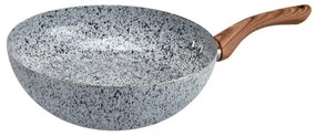 Tigaie wok Oliver Voltz Siena OV51320J26H, 26 cm, Finisaj marmura, Inductie, Gri