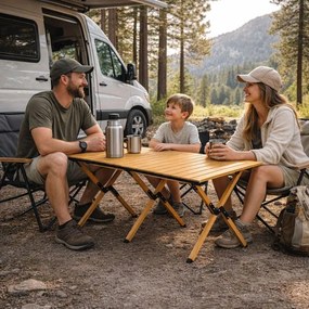 Pliabil drumeții, masa de camping Lățime: 60 cm | Lungime: 120 cm